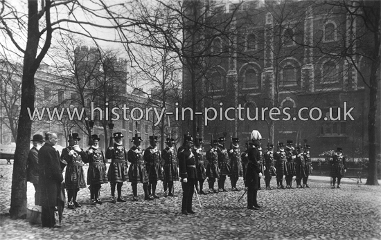 Yeoman Warders of the Tower, Tower of London. c.1920's.